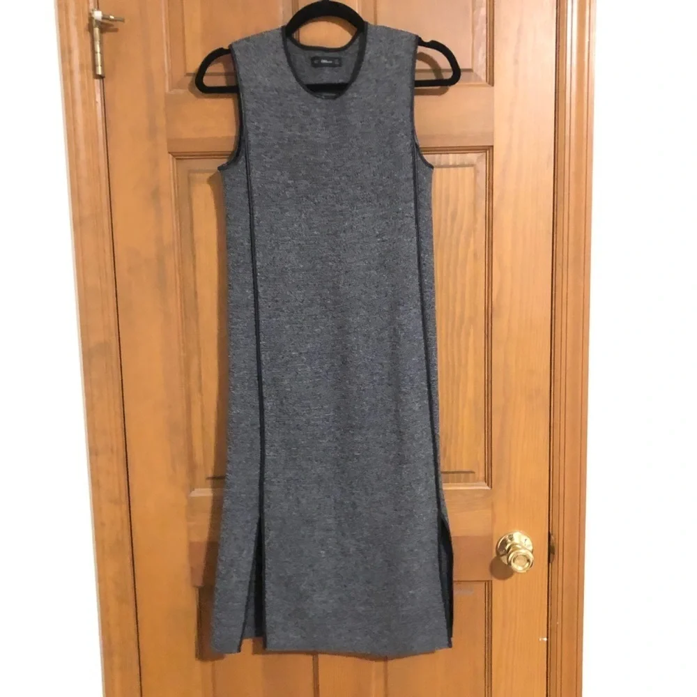 midi knit dress zara Zara Stripe Frill Midi Knitted Dress M (8-10)